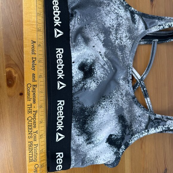 Reebok Womens Splatter Print Medium Impact Sports Bra - Picture 5 of 7